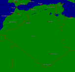 Algerien Städte + Grenzen 4000x3816